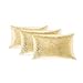 Xinrjojo Set mit 3 weichen, einfarbigen Kissenbezügen, glitzernd, dekorativ, quadratisch, Kissenbezüge für Wohnzimmer/Couch, 30,5 x 50,8 cm (bronze- gold)