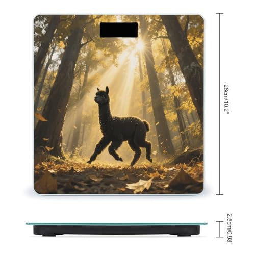 Báscula digital de baño Wonderful Forest para peso corporal LCD miniatura 2
