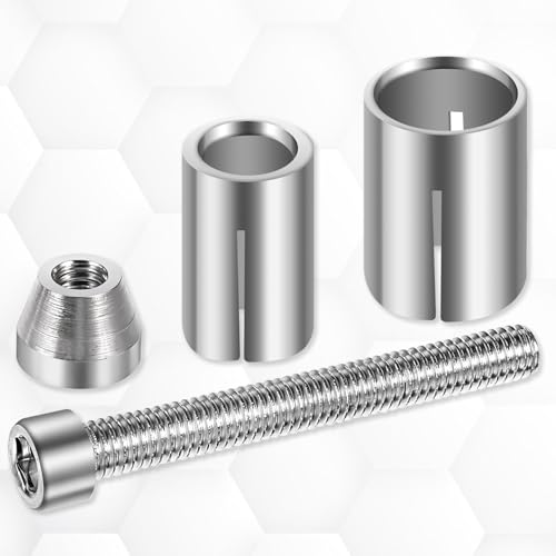 Image of 2 Pack Motorcycle Bar Ends Mounting Screw Set Universal 13mm-24mm Handlebar Expansion Screws for 7 /8'' Handle Bar Grip End Caps Silder Handle Bars Plug Side Mirror Electric Dirt Bike Scooter Silver