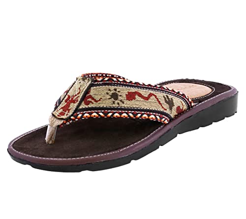 Cowboy Professional Mens Brown Leather Sandals Authentic Mexican Huaraches Flip Flops