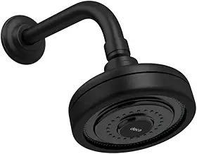 Deca Ducha Redonda de Parede Black Matte Acqua Plus