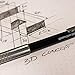 Pentel GraphGear 500 Mechanical Drafting Pencil, (0.5mm), Fine Line, Black Barrel, Pack of 4 (PG525BP4A)