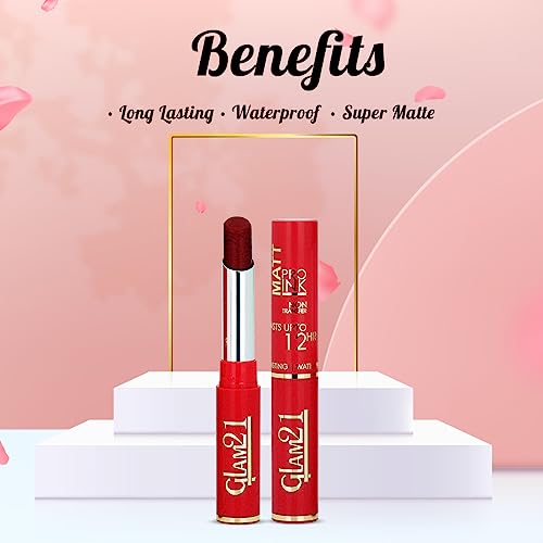 Image of Glam21 Matte Pro Ink Non Transfer Lipstick | Long Lasting | Ultra Pigmented |05 Naughty Red