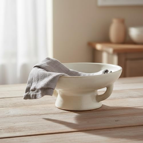 Creative Co-Op Stoneware Bowl w Reactive Glaze, White - Image 4