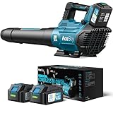 Leaf Blower Cordless, 580CFM/160MPH & 3 Speed Levels, Electric Cordless Leaf Blower with 2 * 4.0Ah Battery Powered, Blowers for Lawn Care, Blower with Extension Nozzle