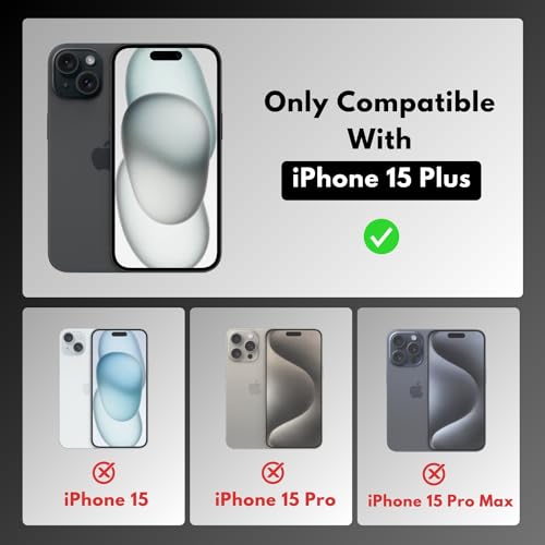 Image of CASEGEAR Privacy Screen Protector Compatible With iPhone 15 Plus Anti Spy Tempered Glass | Curved Edges | Case Friendly | Easy Installation Kit
