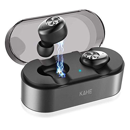 Wireless Earbuds, KAHE E18 True Wireless Headphones Bluetooth V5.0 Ear Buds HD Stereo Sound 15H Playtime TWS in-Ear Headset with Charging Case, Built-in Mic
