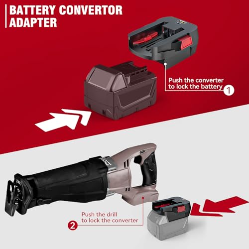 Ecarke Battery Adapter Compatible with Milwaukee 18V Battery, Converts M-18 to V-18 for 18V Power Tools,for 48-11-2200 48-11-2230 Converter Power Tool