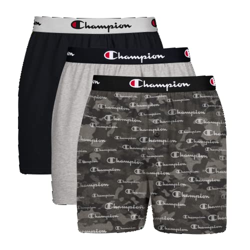 Champion Men's Cotton Stretch 3 Pack Boxer Shorts