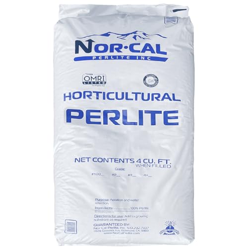 Norcal Perlite Horticultural Organic Certified Premium Screened Coarse – Garden Indoor Outdoor Plants – Soil Additive Better Aeration and Drainage - 4 Cubic Feet (103 Quarts) 1 Bag