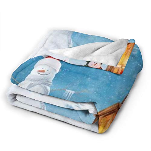 Couverture de jet en molleton cadeau de Noël idéal scène d'hiver - 3