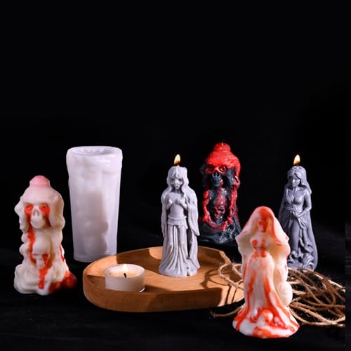 Moule bougie silicone Halloween lot de 4 pour démoulage facile résine