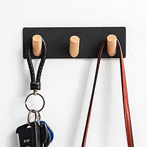 Perchero gancho para llaves de diseño minimalista negro con viscosa robusta 2