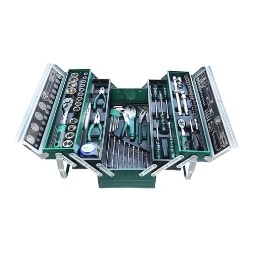 Bxzzuis 85点工具セット 、ツールセット、ラチェットレンチ、24/72歯 クロムバナジウム鋼、自動車バイク整備、 耐久性金属 、農機修理 DIY&ホームメンテナンス 防災用品 家具組立 (85ピース 24ギアメタルハウジング 自動車修理セット)