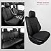 FREESOO for Jeep Grand Cherokee Seat Covers 2011-2021, Leather Car Seat Covers, Luxury Waterproof Seat Covers for Cars, Automotive Cushion Protector Accessories - Front Seats Black