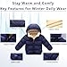 LAVIQK 1-7 Years Baby Boys Girls Toddlers Winter Coats Puffer Jacket with Removable Fur Hooded Down Snow Jacket Warm Fleece Coat Outerwear