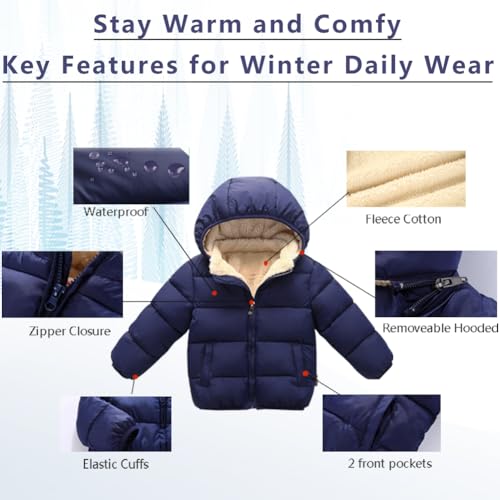 Baby Boys Girls Toddlers Winter Coats Puffer Jacket Hooded Down Snow Jacket Coat Outerwear4