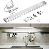 Superhell: Diese LED Lichtleiste hat 280 Lumen, CRI > 80,6000K Kaltweiß unterschrankleuchten ist perfekt für Schränke,Vitrine,Regale,Werkbank,Bücherregal,Kopfteilen,Schreibtisch,Kleiderschrank