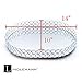 LINDLEMANN Crystal Vanity Tray Decorative Mirrored Dresser Perfume Trays for Makeup Cosmetic Storage Jewelry Trinket Storage Organizer for Bathroom Countertop Home Décor (Oval, 14x10in, Silver)