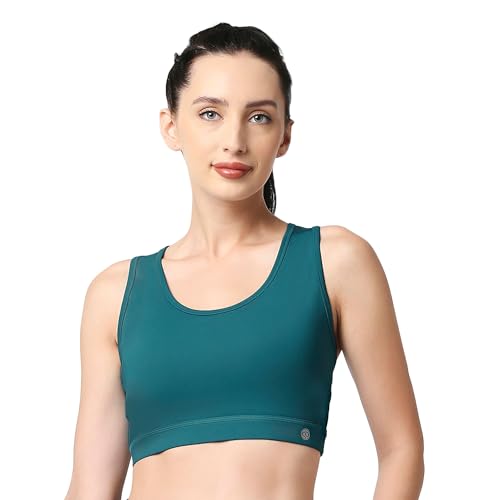 Image of SOIE Women's Medium Impact Quick Dry Padded Racerback Printed Athleisure Sports Bra