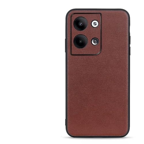 Coque Oppo Reno 9 en cuir véritable, étui de protection rigide et chic pour homme