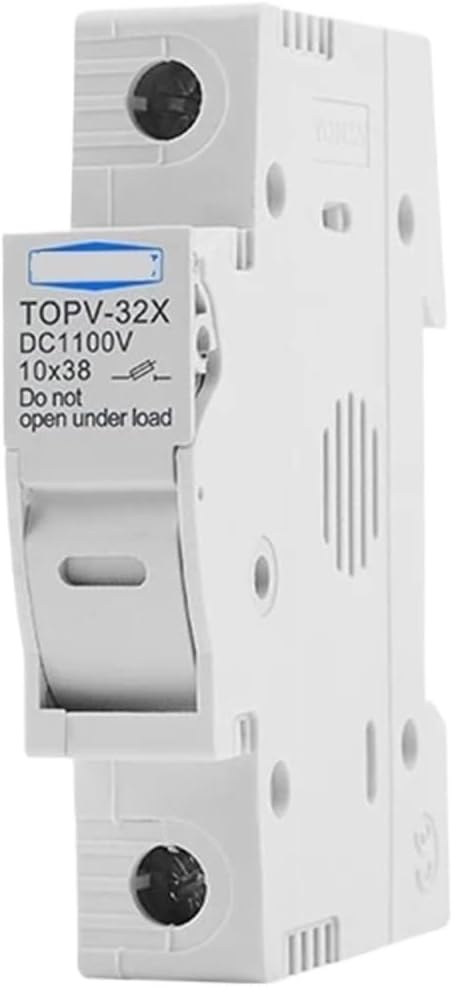 Set of 1P 2P DC Fuse Holder 10 * 38mm 1100V TOPV-30 Base System Protector gpV(25A,1P with LED)