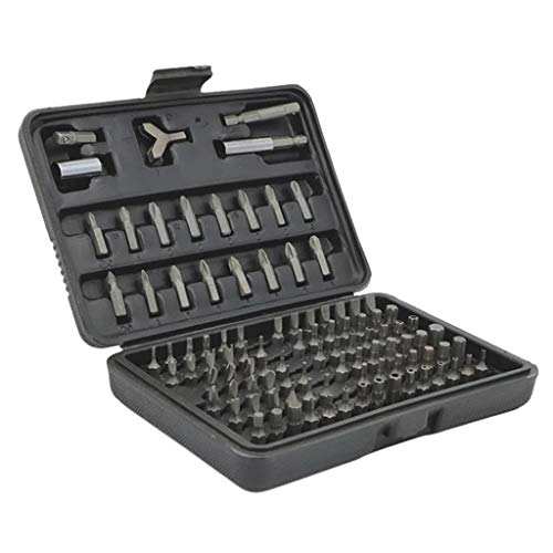 MQPALZKD Screwdriver 100 in 1 Set Precision 1/4 Inch Slotted Cross Hex Screw Nuts Bits Ratchet Handle Multifunction Hand Tool Kit