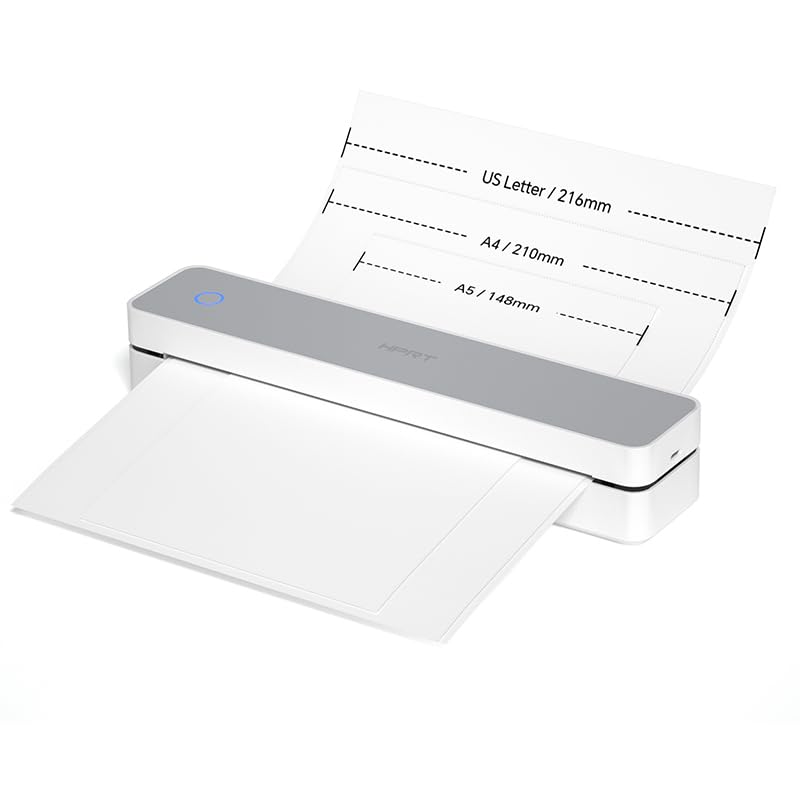 HPRT 203 DPI Portable US Letter Document Printer, Lightwhite