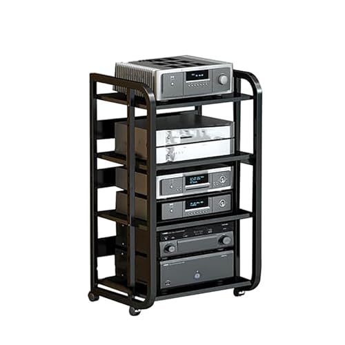 Meuble Rack AV contre la surchauffe des consoles : étagères ouvertes pour bureau et salon