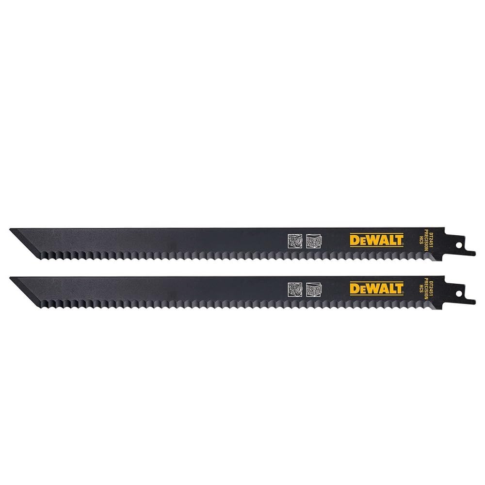DEWALT HCS DT2451 specjalny brzeszczot do piły szablastej (długość całkowita 300 mm, szlifowana faliście, do materiałów izolacyjnych włókien, styropianu, kartonu, dywanu, skóry i gumy) 2 sztuki