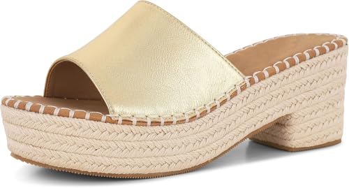 Sandales de plage en plein air : espadrilles à plateforme et bout ouvert pour femme