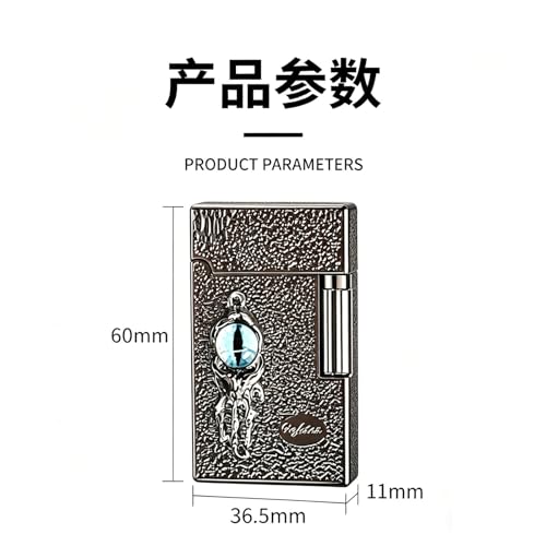 Encendedor recargable doble llama plateado miniatura 6