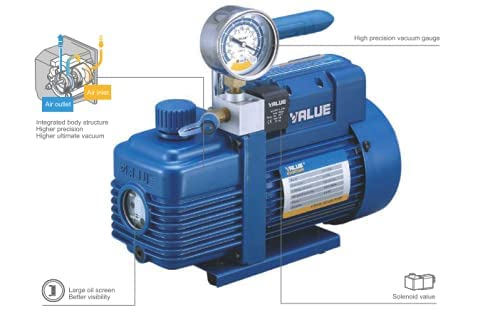 Image of Vacuum Pump Vi 260 SV High Pressure Double Stage Design for Laboratory and Industrial Vacuum Use 142 L per Min