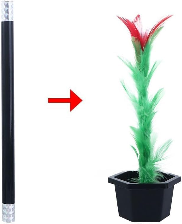 Miniatura 4 de Varita mágica negra a flor para niños que juegan juguetes de magia Varita de trucos de magos Juguetes de primer plano Magic Prop Magic Flower Stick