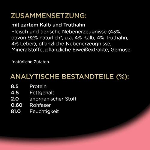 Cesar Hundefutter Nassfutter Landküche Kalb & Truthahn, 7 er Pack, (7 x 2 Schalen x 150 g)