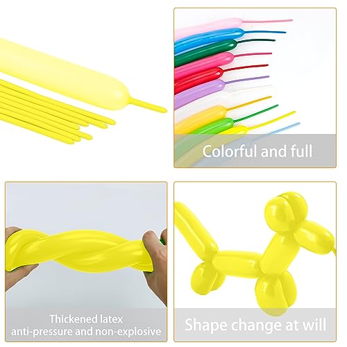 Image of ZNHIS Yellow 260 Balloons, 50pcs Long Balloons for Balloon Arch, Balloon Animals Kit, Ideal for Thanksgiving, Unisex, All Ages