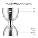 Plat Star Cocktail Measuring Jigger, Shot Measure Double Jigger with Measurements inside, Bar Jigger Liquor Alcohol Measuring, Bell Jigger for Bartending, 2 oz 1 oz Bartender Jigger Stainless Steel