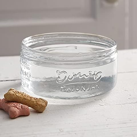 CTW Home Collection Bones Mason Jar Dog Bowl, 5.5-inch Diameter Cover