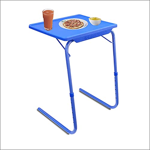 Image of Multipurpose Laptop Study Table Strong Top 6 Heights 3 Angles Portable Adjustable Foldable (Blue)