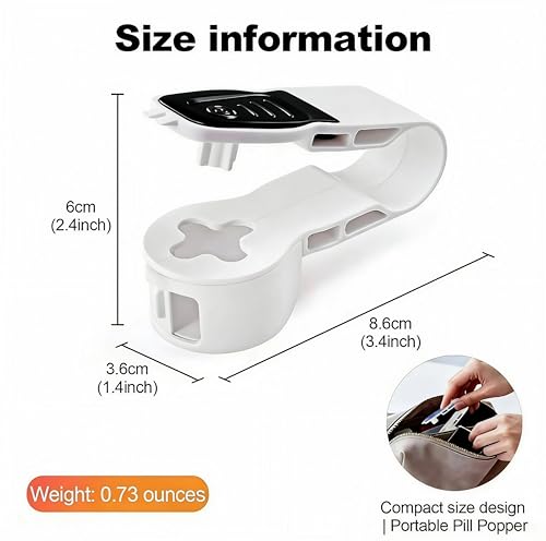 Image of 2nd Generation Pill Extractor Tool with Storage Compartment, Medicine Blister Pack Remover, Dual Tooth Design for Foil Piercing, Built-in Organizer Box,(Black 1pcs + Grey 1pcs)
