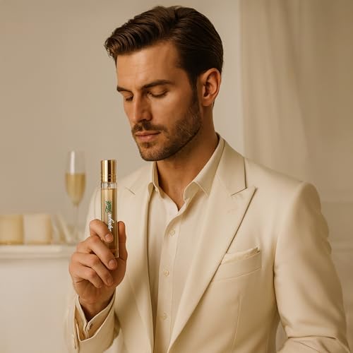 Image of Paradyse Perfume - Champagne Talk Unisex Eau de Parfum | Sparkling Cognac & Cinnamon, Sweet Vanilla Praline Oriental | Long-Lasting Date Night & Sunset Scent | 10 ML