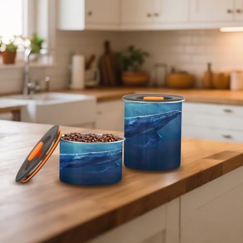 Recipiente Hermético de Acero para Café 500ml Blue Whale miniatura 6