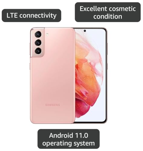Image of Samsung Galaxy S21 5G, US Version, 128GB, Phantom Pink - Unlocked (Renewed)