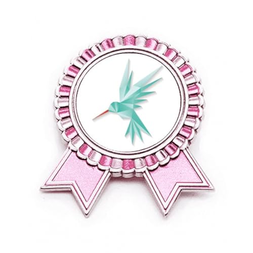 Broche Oiseau Origami en Métal Rose : Bijou Géométrique Finition Or