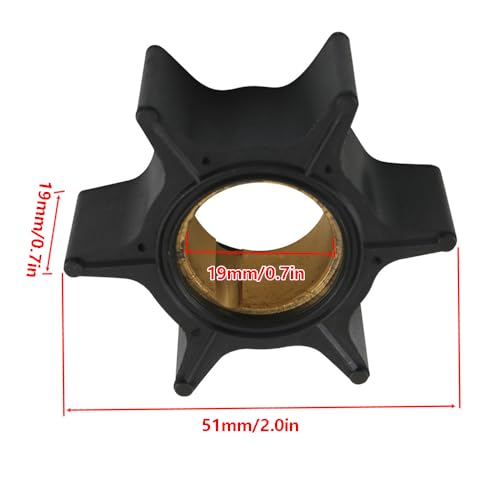 Baceyong Wasserpumpen-Laufrad, 47-89983T, 47-89983, 47-65959, 47-20268, Kompatibel mit W**r/Angler Außenbordmotor 30 PS 1271884-1448139, 30 PS JET C159200-G589999