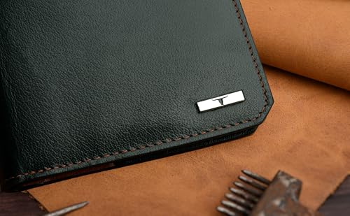 Image of URBAN FOREST Tyson Green /Rust Leather Wallet for Men