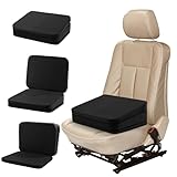 HOMBYS Adjustable Car Booster Seat for Short Drivers, 3 Heights for Different People, Adult Car Seat Cushions for Driving, Supportive Car Seat Pad for Lower Back Pain Reduce, (17'x12.8'x6.3', Black)