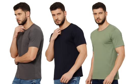 Image of T-Shirt for Men - 100% Cotton Casual T-Shirt | Half Sleeve, Round Neck 4 Way Stretch Fabric | Slim Fit T-Shirt