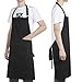 BONTHEE 86x70 CM Grembiule da Cucina Grembiule Cucina Nero Uomo Grembiule con Pettorina