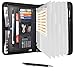 Eshow Portfolio Organizer - 3 Ring Binder with Zipper, Vegan Leather Business Padfolio Folder with Notepad Includes 5 Clear Sheet Protectors for Documents Files for Men Women